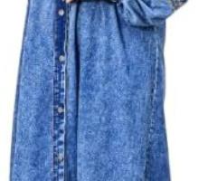 عباية خروج من خامة جينز للنساء،